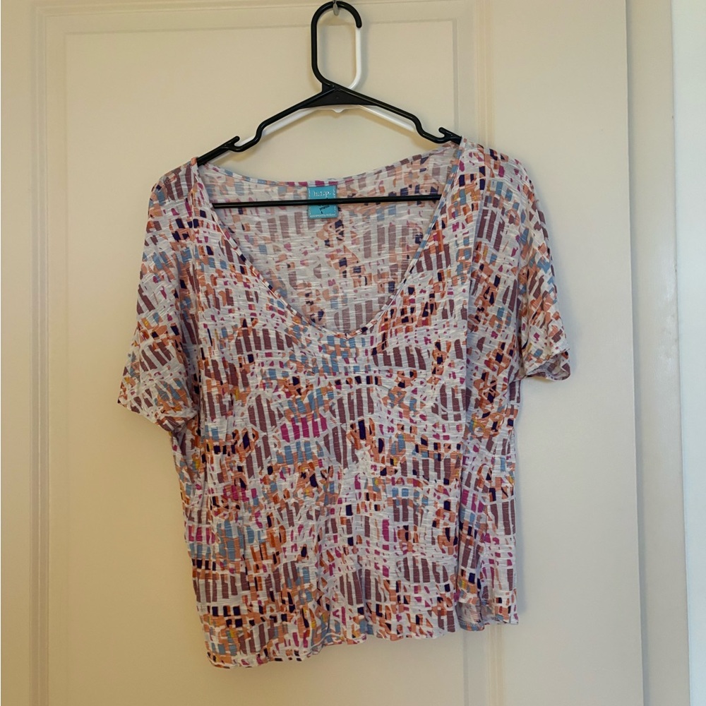 h.i.p. Multicolor Geometric Women's Blouse